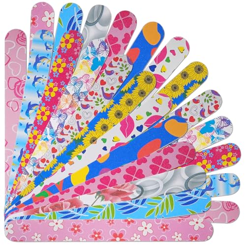 Colorful Double-Sided Nail Files 24 Pack - Professional Buffing & Shaping Tools