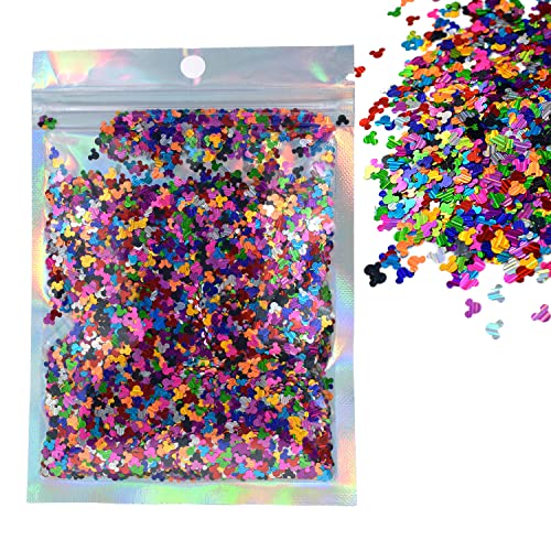 Foluvinzzis Mick-ey Shapes Glitter 30g Holographic Nail & Craft Sequin Mix
