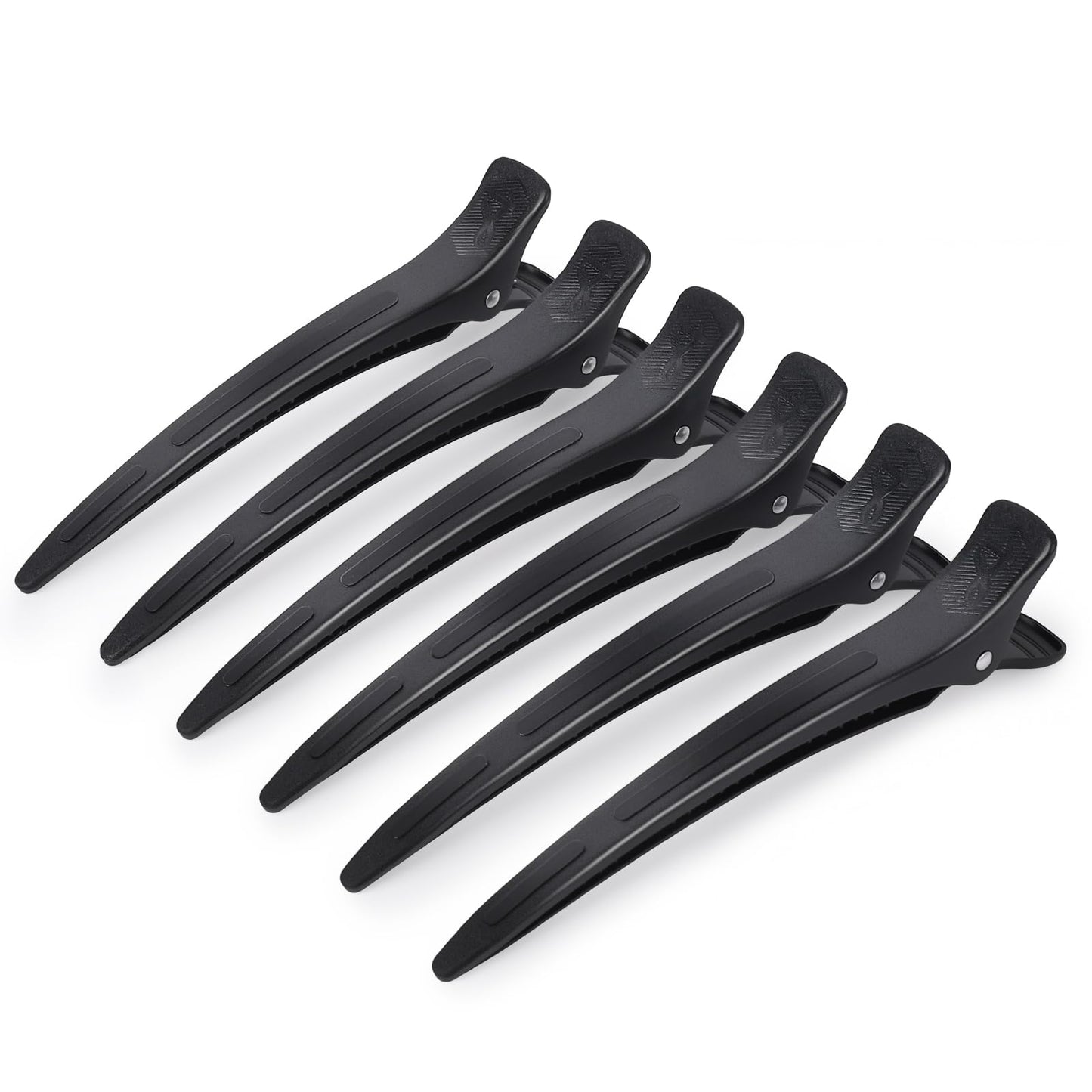 AIMIKE Hair Clips for Styling Sectioning,Upgraded 6pcs No Crease Duckbill Hair Clips with Built-In Silicone Band