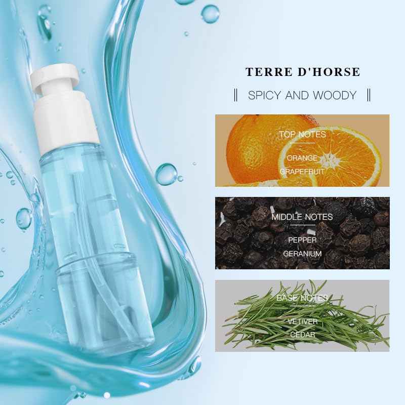 Unisex Hair Perfume - Oil-Based Hydrating Spray for Smooth, Frizz-Free Hair | Vetiver, Cedar, Grapefruit, Pepper - 2.4 Fl Oz