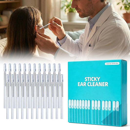 Sticky Ear Cleaning Stick for Adults, 2026 New Reusable Sticky Ear Cleaner Picks, Removal Adhesive Swabs Gentle Soft Ear Scoop Remover Tool with Dust Cover Packaging (Small, 24pcs)