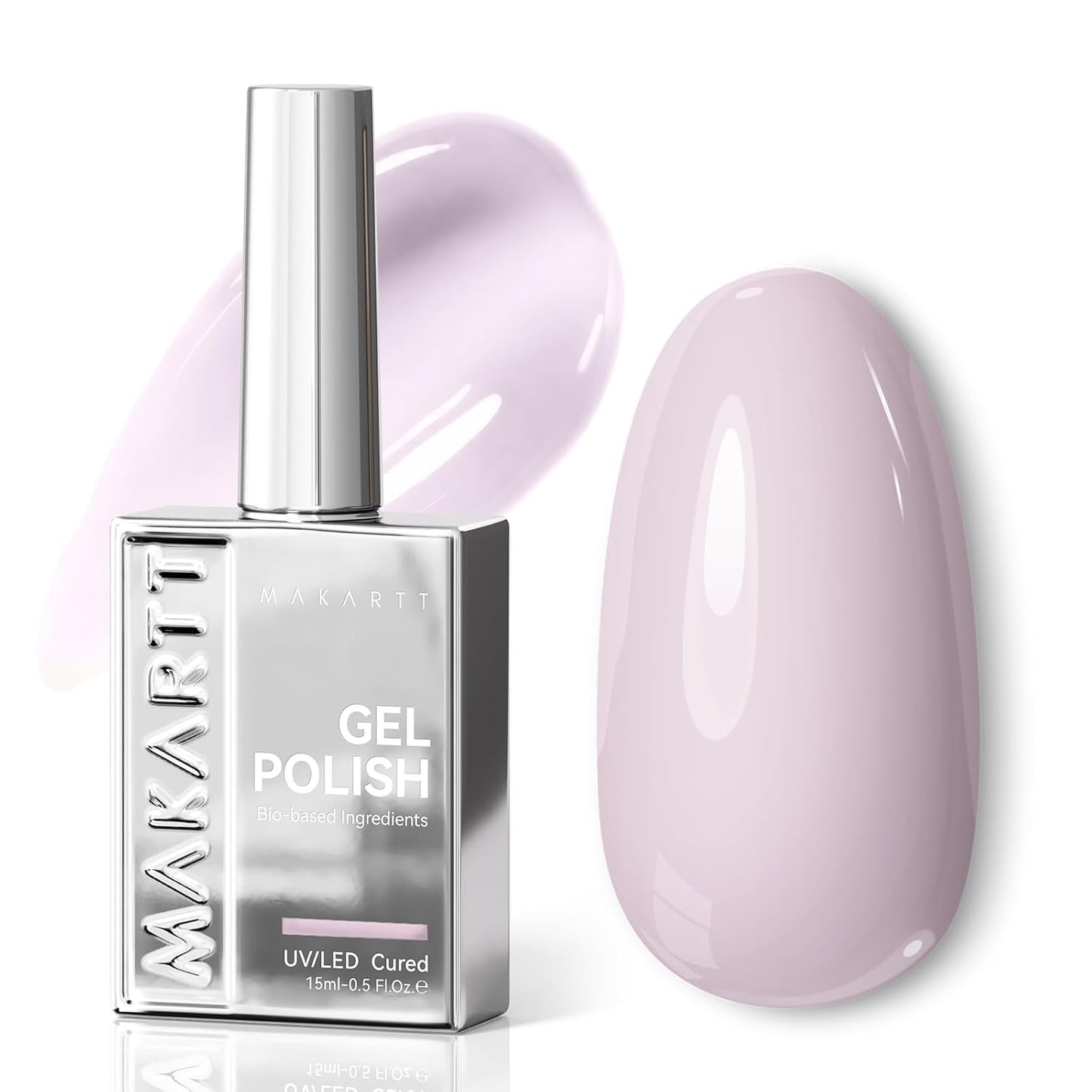 Milky Pink Gel Nail Polish - Hema-Free 15ML Jelly Formula | Sheer Translucent Effect for DIY Manicure