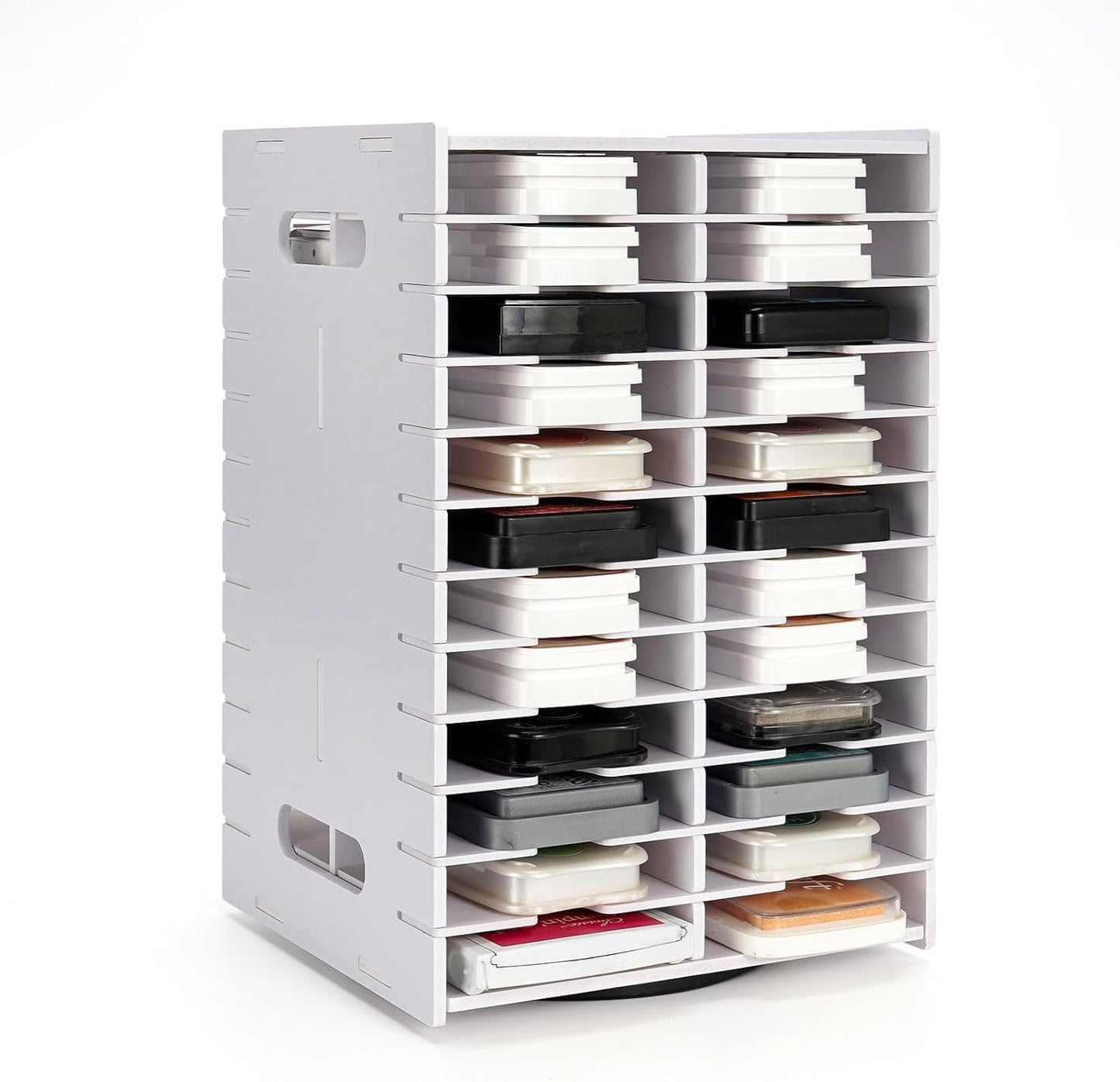 48 Slots Ink Pad Holder - Spinning Stamp Pad Storage Organizer for Craft Supplies