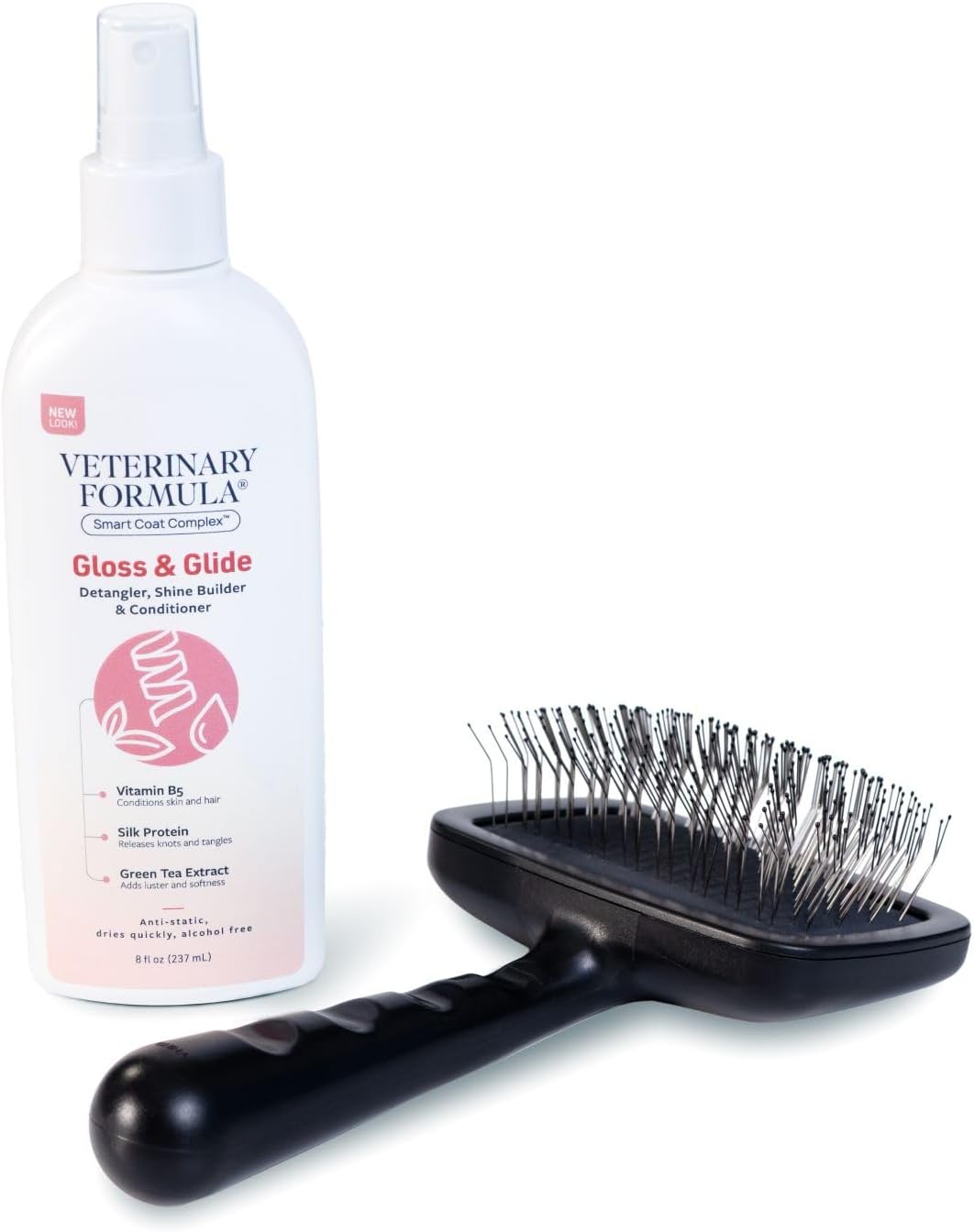 Smart Coat Detangler Spray for Dogs - Gloss & Glide Conditioner with Silk Protein | 8 Fl Oz