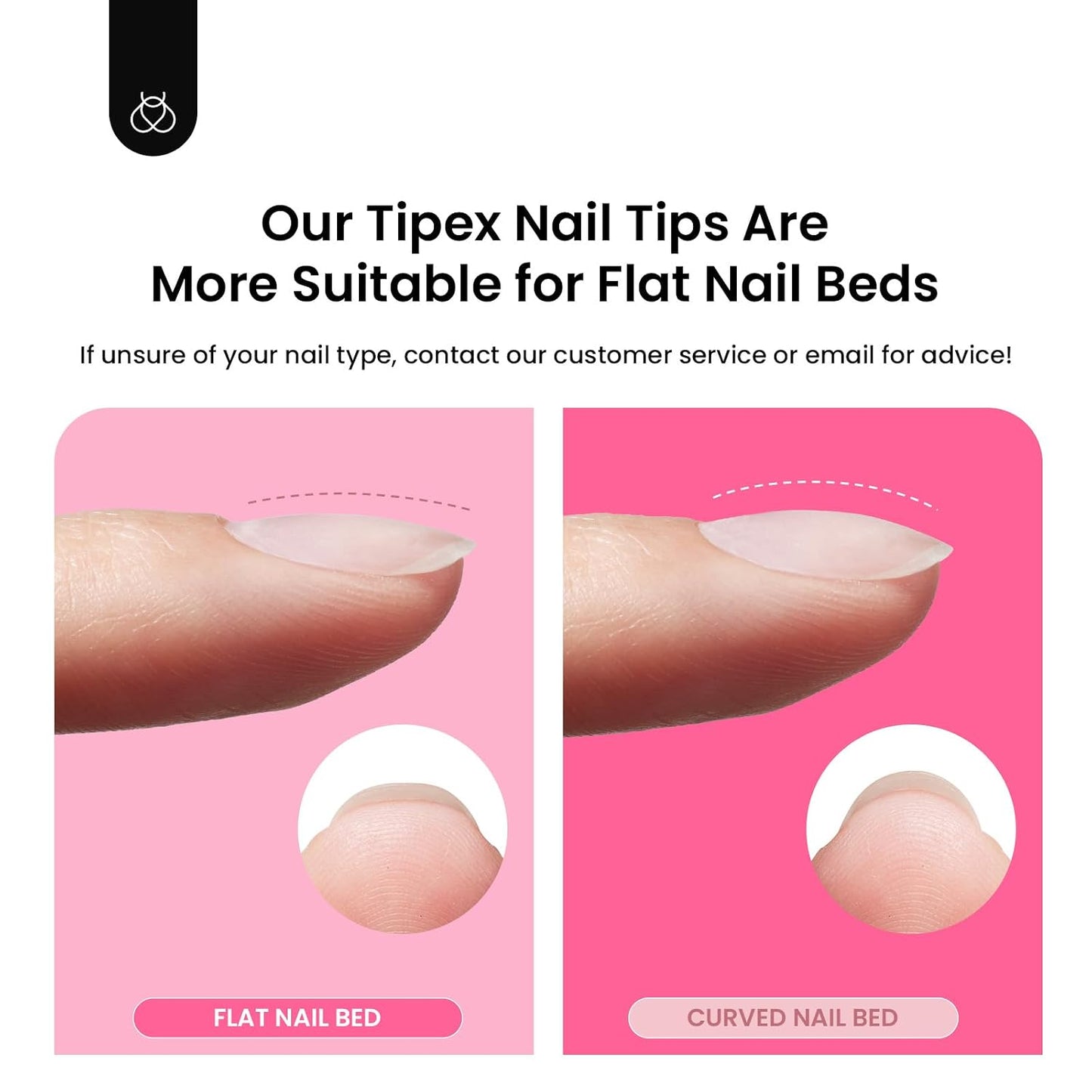 Beetles Tipex Gel Nail Kit - 224 Pcs Extra Short Square Nail Tips with Mini Lamp & Glue | 16 Sizes