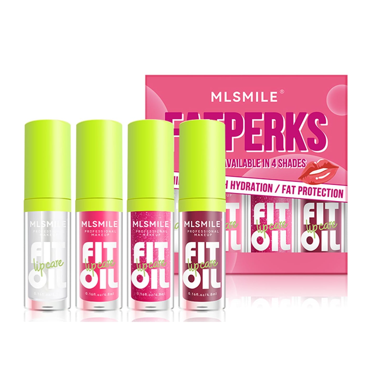 Lissymuse 4 Pack Hydrating Lip Gloss Plumping Glow Fat Lip Oil Lipgloss