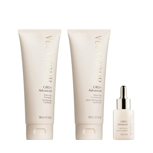 VEGAMOUR GRO+ Advanced Essentials Kit - Boost Hair Density, Reduce Shedding | Color Safe, Vegan, Cruelty-Free