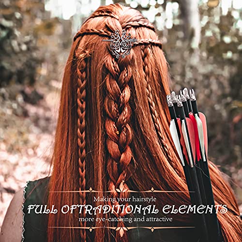 Syhood 8 Pcs Vintage Celtic Knot Hair Clips for Women - Classic Viking Jewelry Accessories
