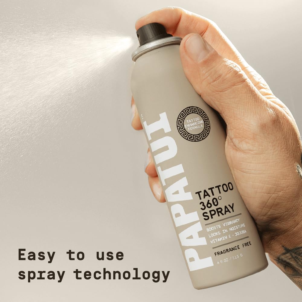 PAPATUI Tattoo Enhancing Spray - Revitalize & Protect Tattoos | Non-Greasy, Fast-Absorbing Formula | 4oz
