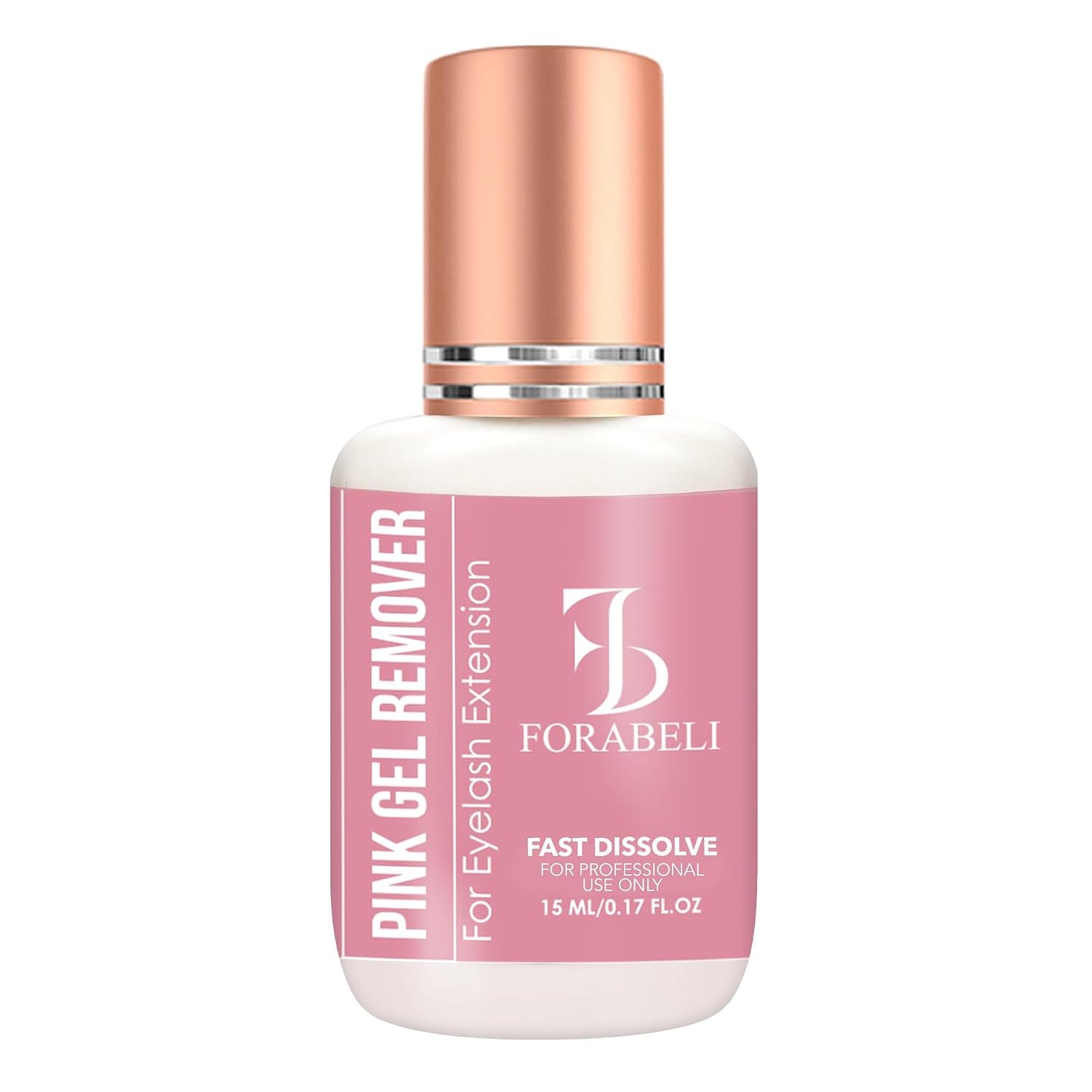 Pink Gel Lash Remover for Eyelash Extensions - Fast Acting 60s Dissolution | Professional Glue Remover | 15ml
