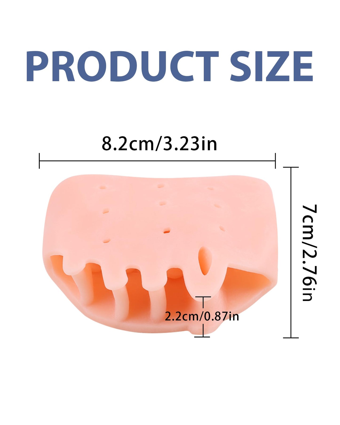 Jalopink Silicone Toe Separators, Spacers Bunion Corrector for Women Men, Toe Straightener,Breathable Soft and Comfortable Silicone Foot Cushions (4 Pairs)