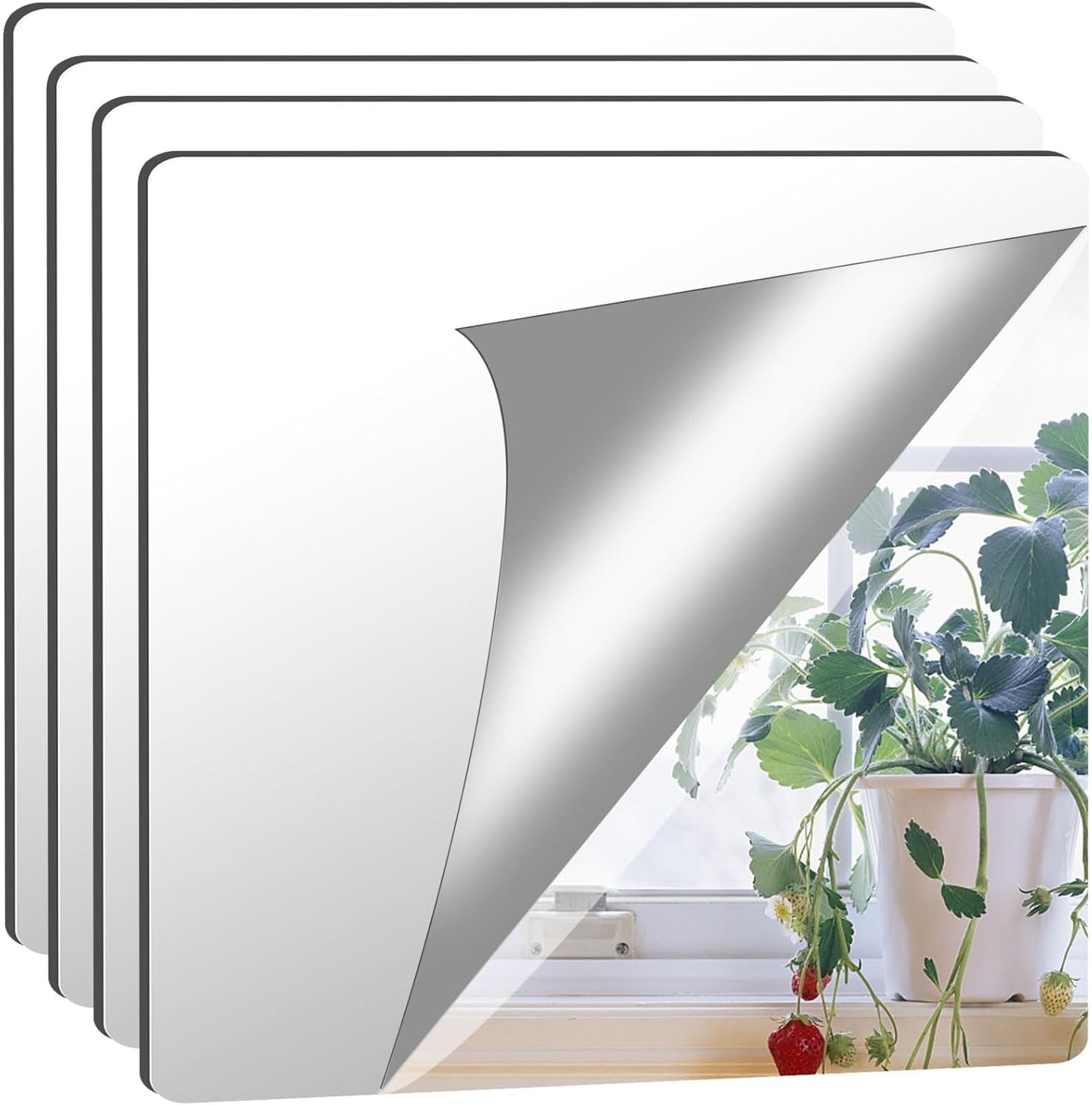 Medium Fogless Shaving Mirror - 2 Pack Shatterproof Wall & Handheld Design | 6x8 Inch for Travel & Camping