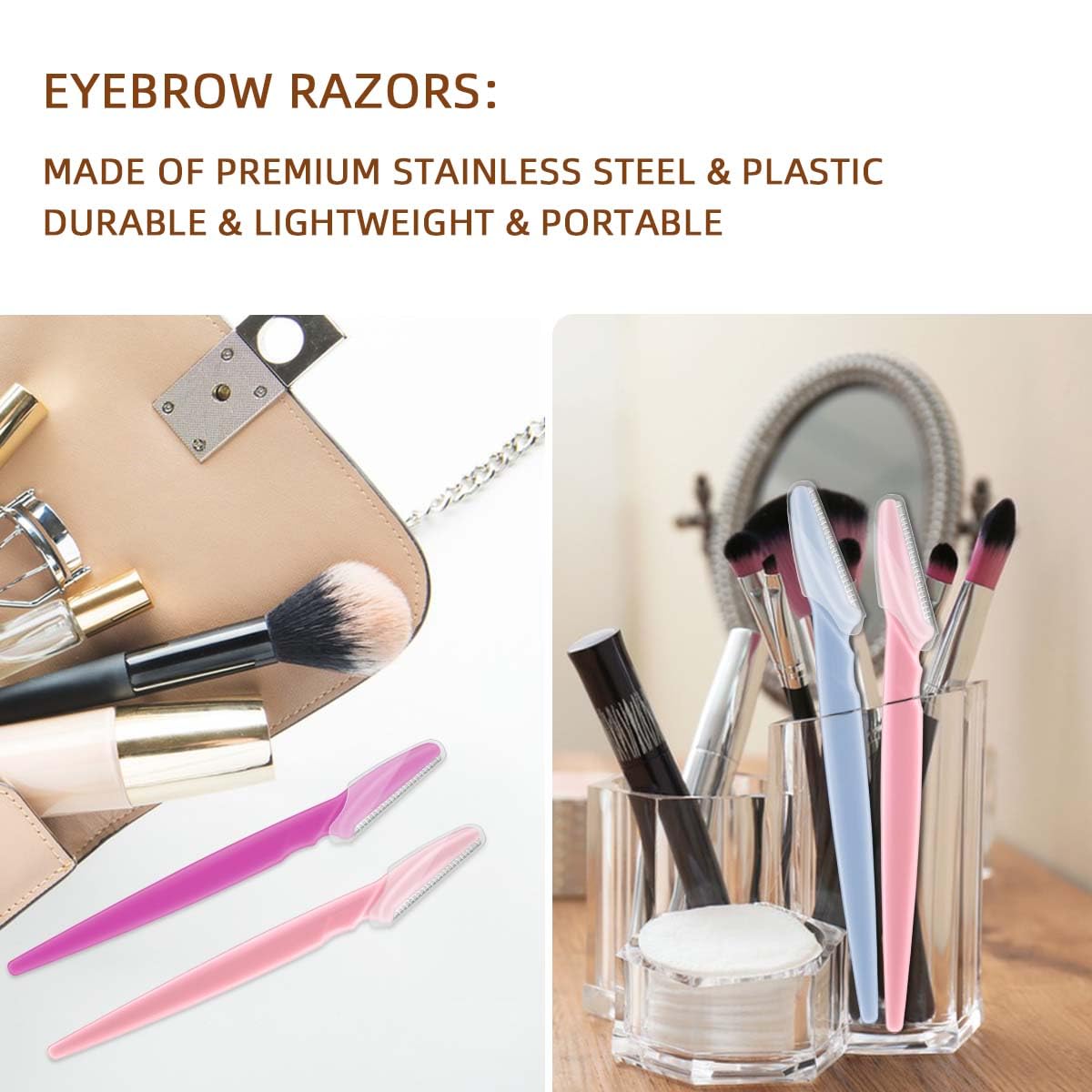 12 Pieces Eyebrow Razor for Women Face Razors Dermaplaning Tool Eyebrow Trimmer Facial Razor with Safety Cover Multipurpose Hair Removal Shaver with Precision for Men Professional Dermaplane Razor