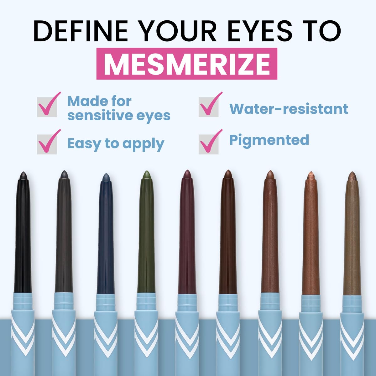 PrimeEyes Glide Eyeliner for Mature Women - Water-Resistant, Long-Lasting Gel Cream | Sapphire Blue