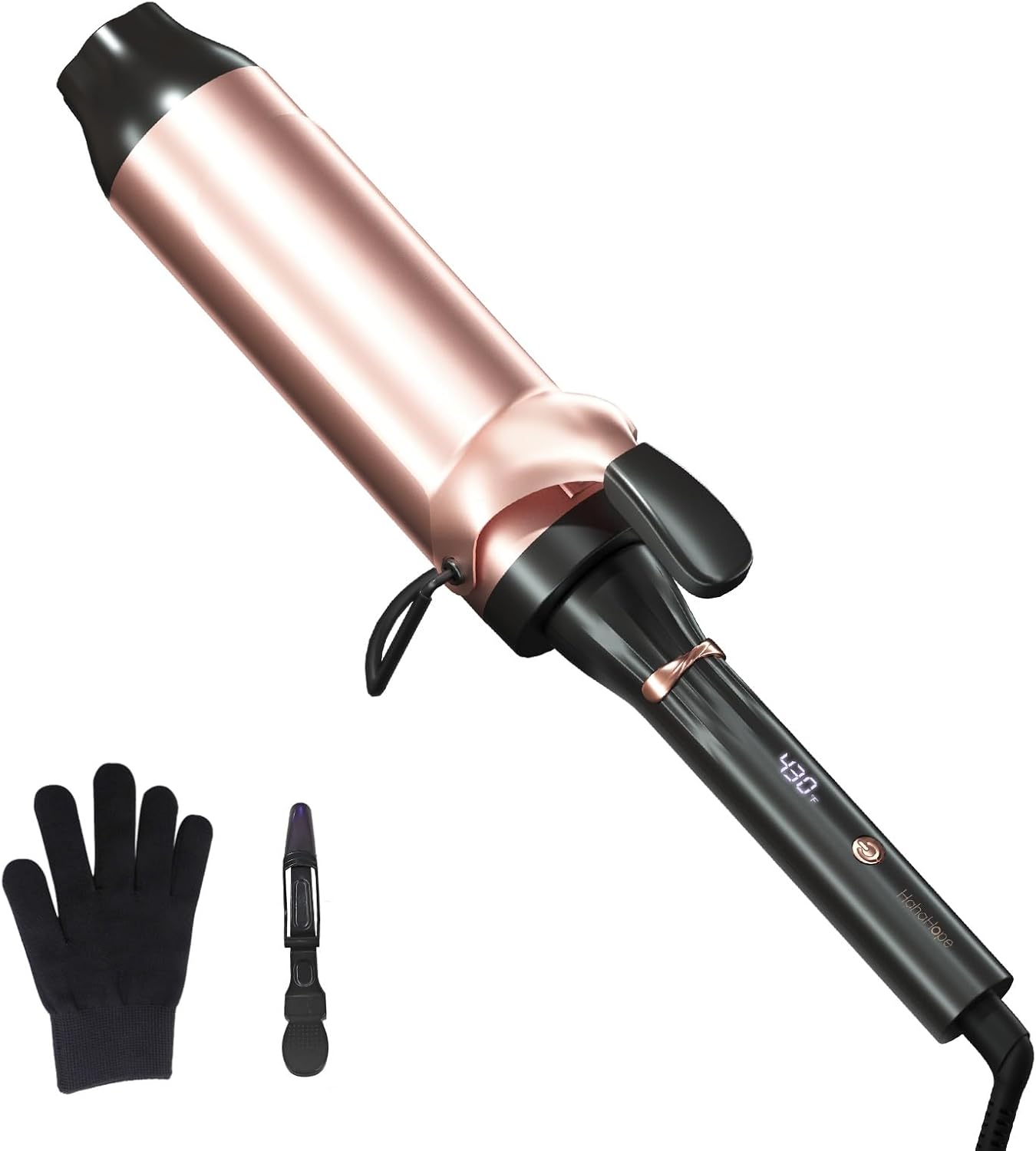 Curling Wand - 3/8 Inch Ceramic Tiny Curling Iron with Adjustable Temperature | Fast Heating for Short & Long Hair