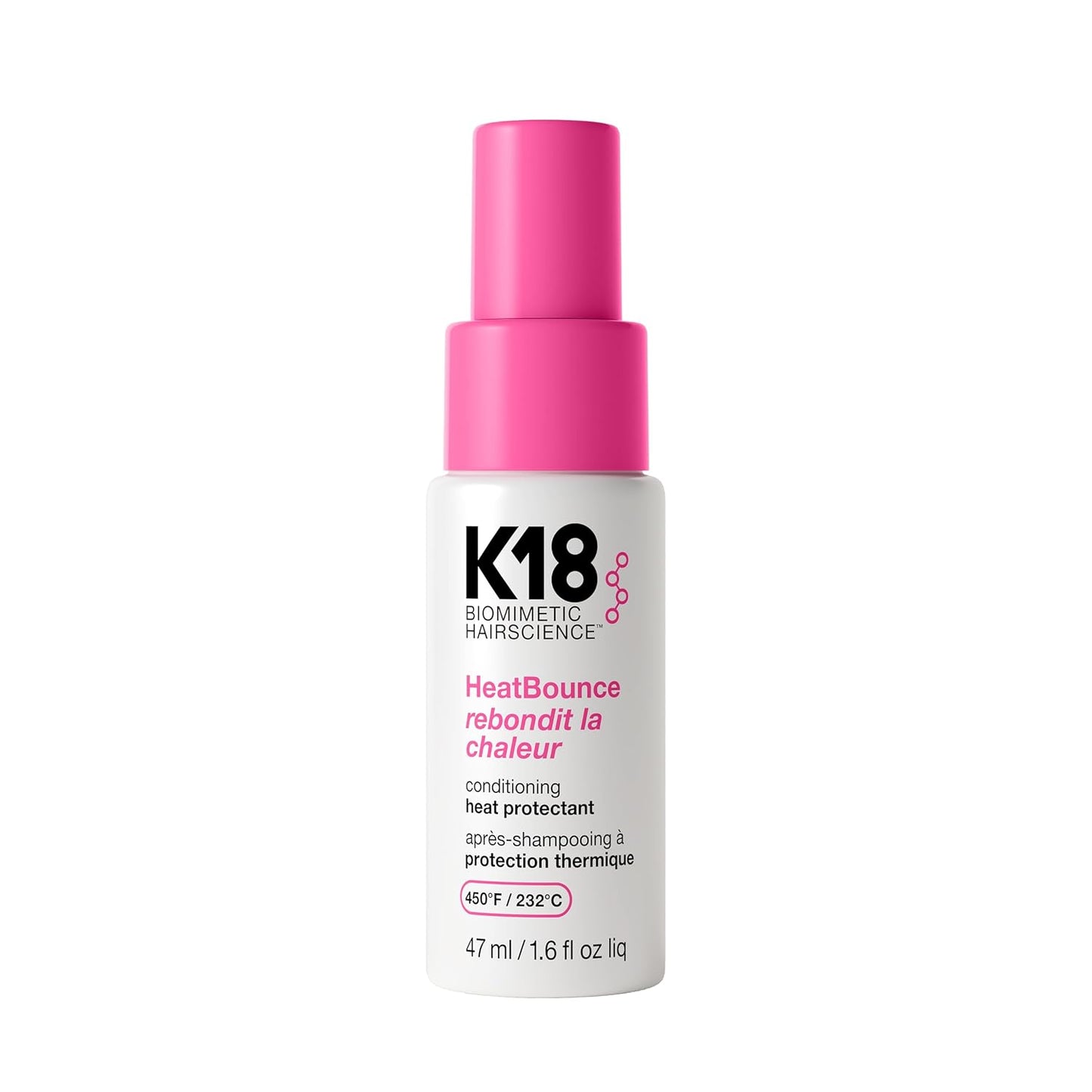 K18 HeatBounce Conditioning Heat Protectant Spray - Lightweight Leave-In Conditioner for All Hair Types | 450℉ (232°C) Protection