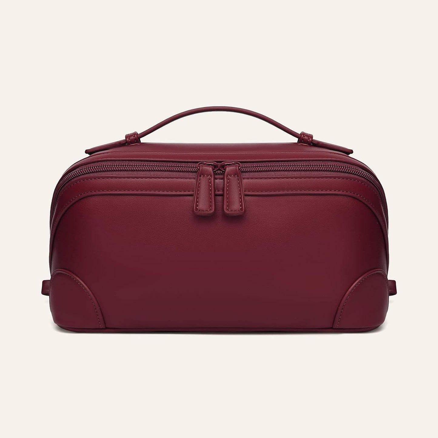 Travel Makeup Bag for Women - Large Capacity Waterproof PU Leather | Portable Cosmetic Organizer for Business & Daily Use