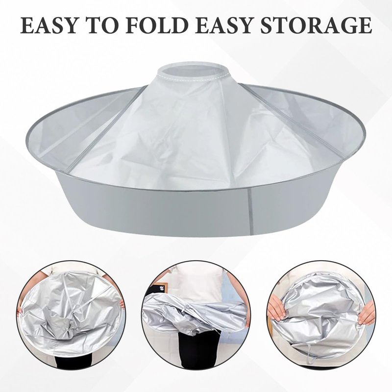 PKRFCJ 2 Pcs Hair Catcher for Haircuts, Haircut Cape, Foldable Hairdressing Umbrella Cape, Waterproof, Suitable for Adults and Children, Salon and Home Trimming/Coloring/Styling (Light Grey)