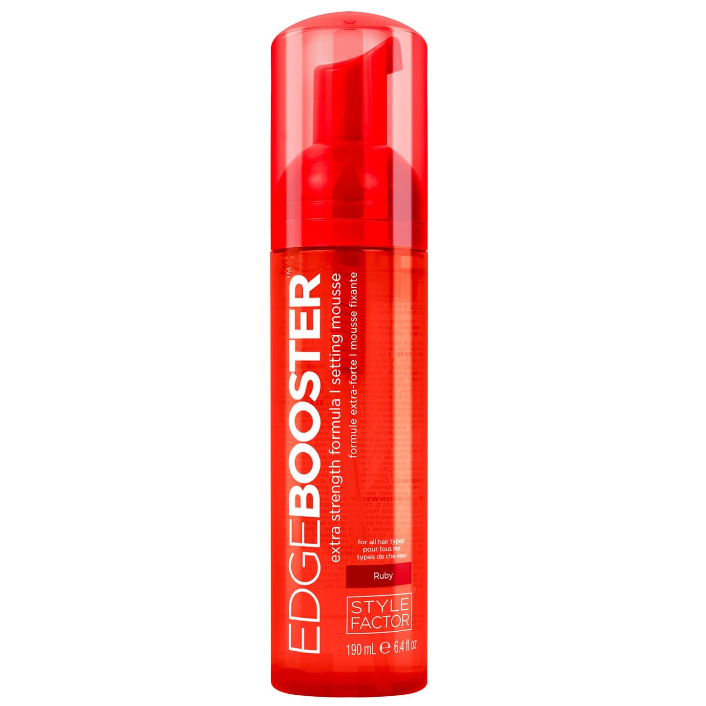 Style Factor EDGE BOOSTER Mousse - Extra Strength Frizz Control & Volume | 6.4oz Morganite for Curly Hair