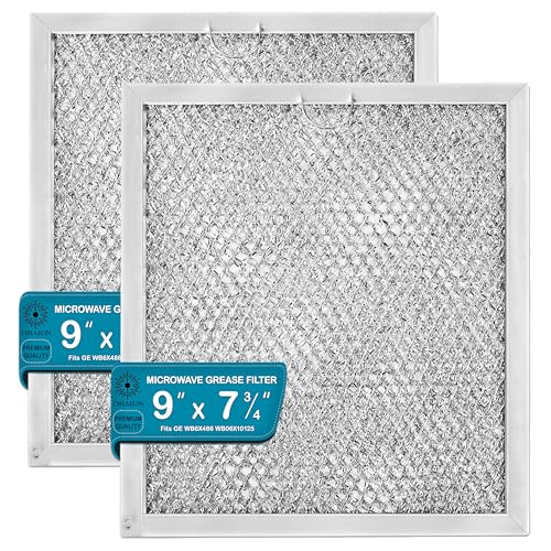 Microwave Grease Filter WB6X486 - Durable Aluminum Replacement (2-Pack)