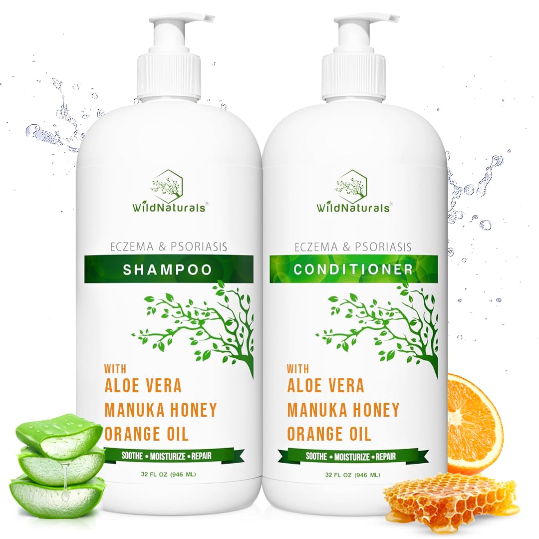 Eczema Psoriasis Shampoo & Conditioner Set | Anti-Dandruff Treatment for Dry Scalp & Itchy Hair