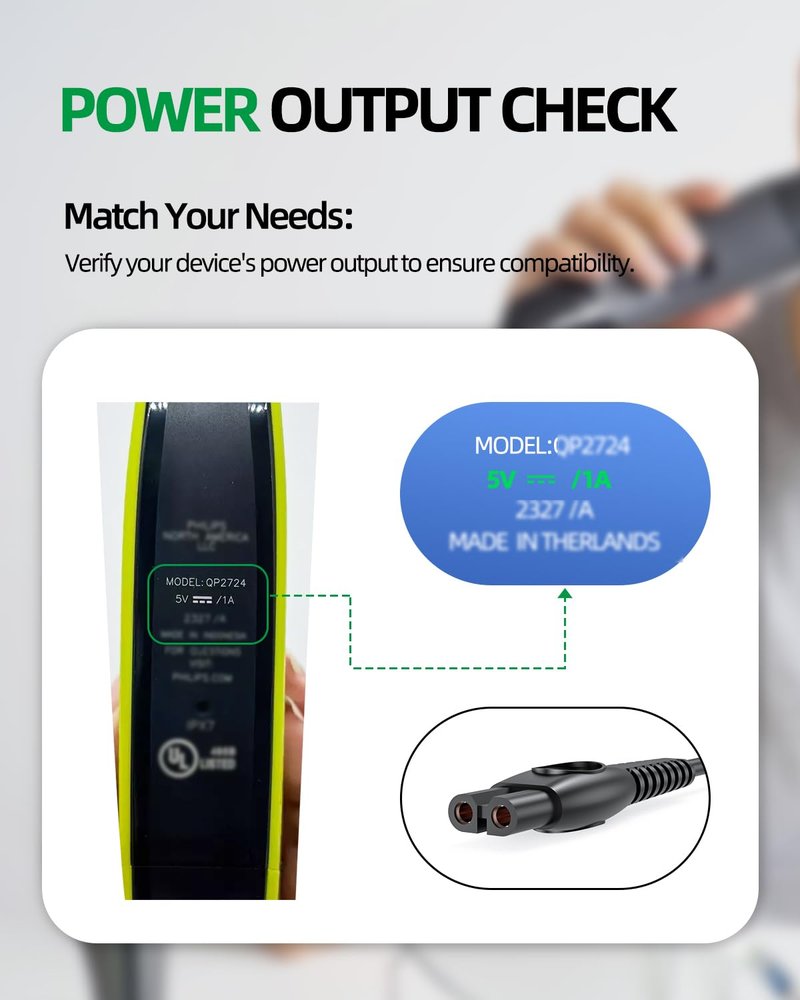 5V Fast Charger Fit for Philips Norelco 2000 2400 3900 2600 3600 5400 5000X 7200 7800 i9000 Series Wet & Dry 3000 5000 7000 Electric Shaver, Model X3001 S3243 X3052 S3341 S5880 X5004 X5006 S7887 S7885