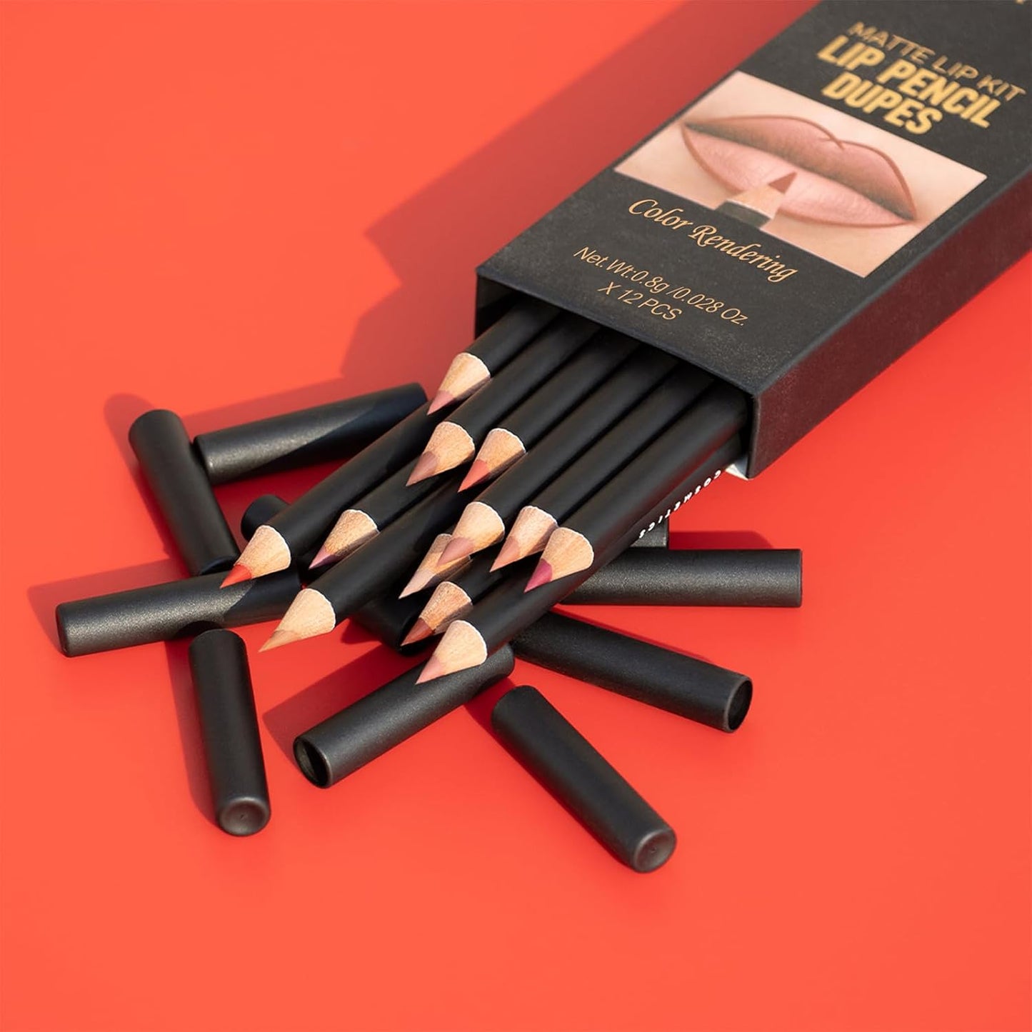 Matte Lip Liner Set - 24 Pcs Waterproof Longwear Lip Pencils | High Pigment Smooth Finish