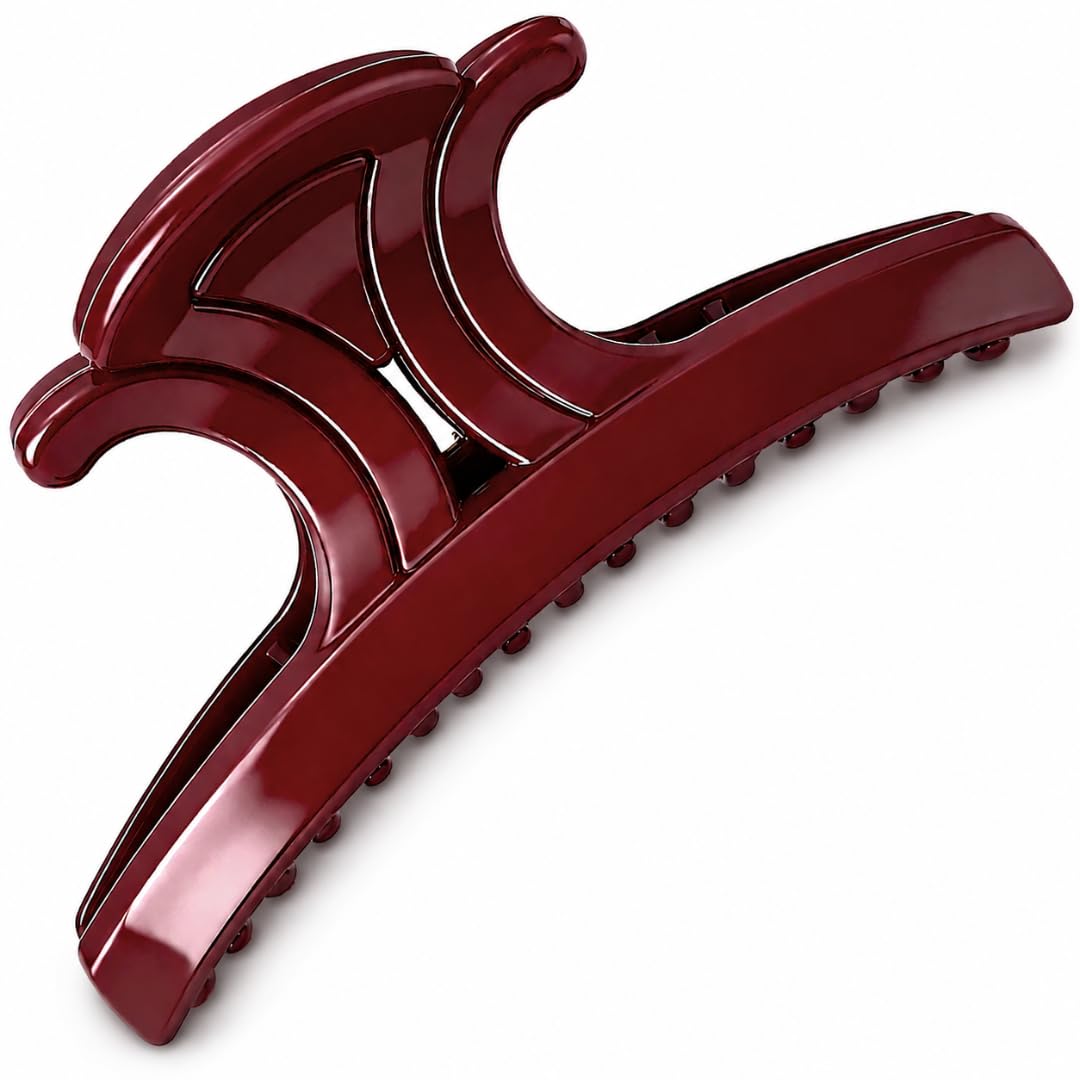 Curved Butterfly Hair Claw Clip - 5 Inch Extra Large, Strong Hold for Thick & Thin Hair | Matte Tortoiseshell