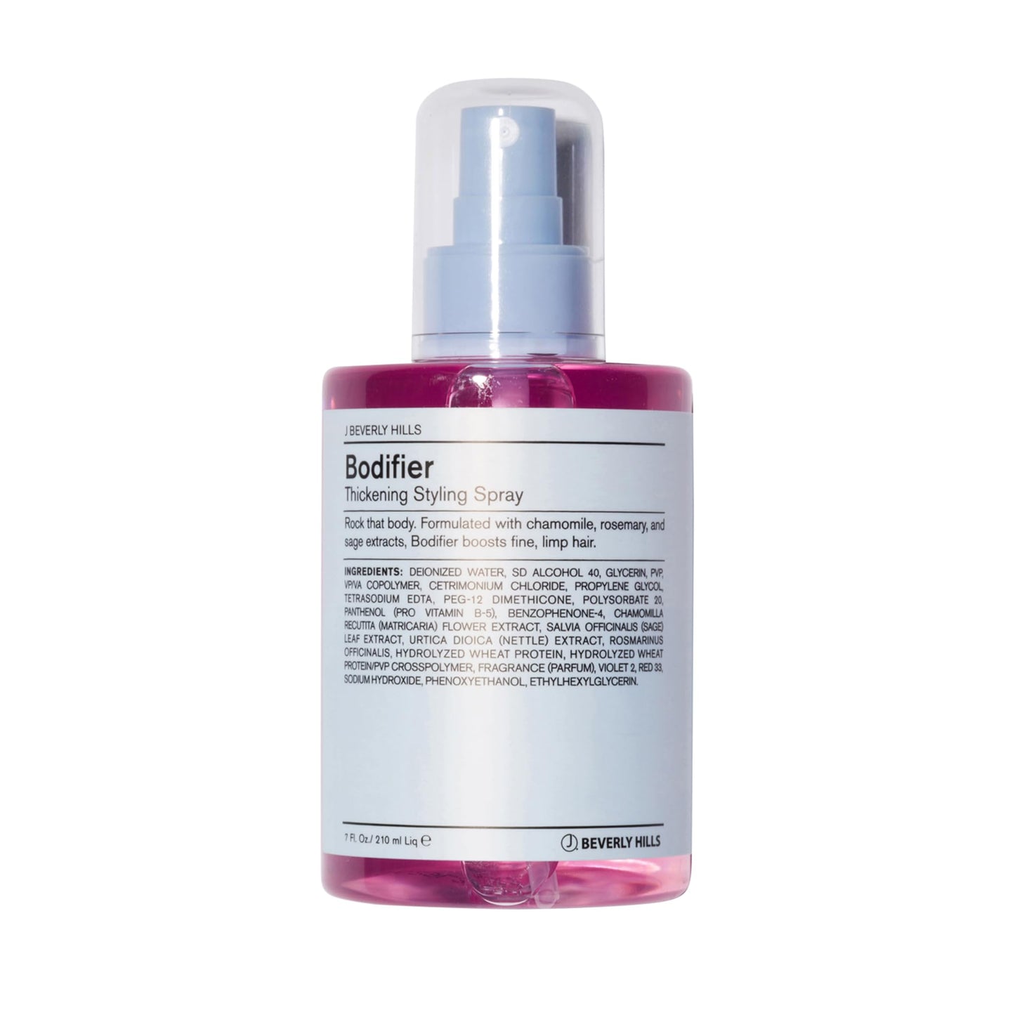 J Beverly Hills Blue Bodifier Thickening Spray with Vitamin B5 For Boosting Fine Hair, 7 Oz