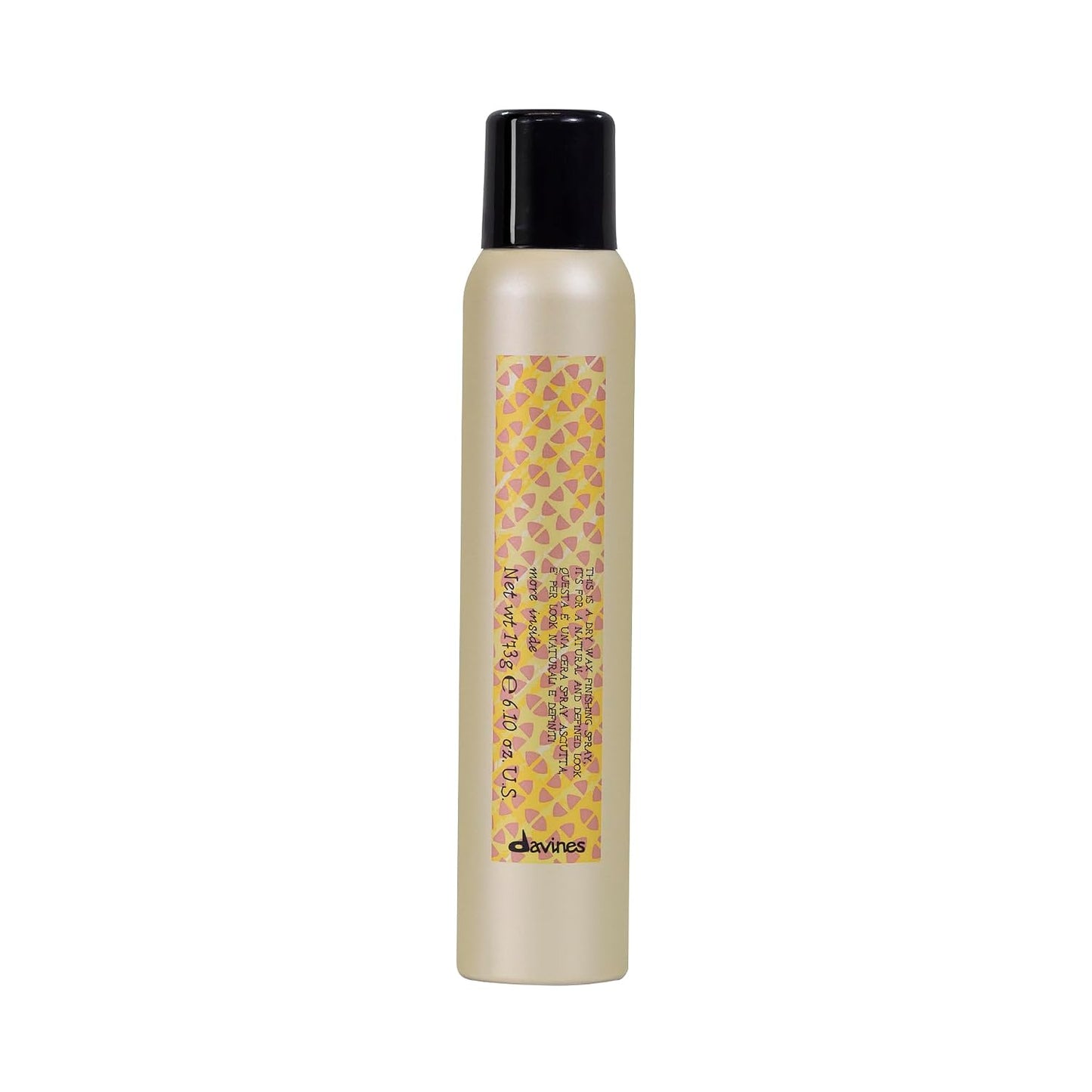 Davines Dry Wax Finishing Spray - Strong Hold Texture & Definition | Satin-Matte Finish, 6.76 Fl Oz