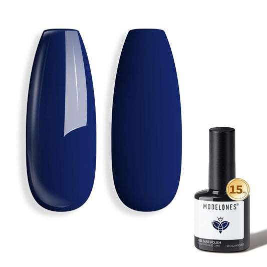 Blue Gel Nail Polish - Navy Blue Deep Color Soak Off for DIY Manicure Art | 15ML