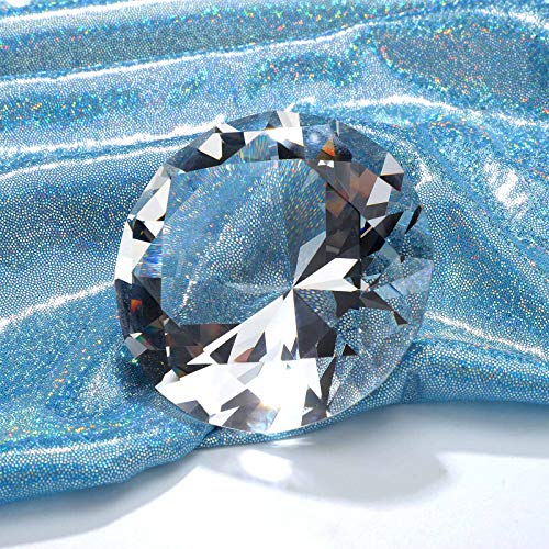 Zonon Rhinestone Nail Art Table Mat and 50mm Crystal Diamond Paperweight Set