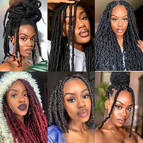 GZVIS 12 Inch Springy Afro Twist Hair - 6 Packs Pre-Fluffed Braiding Hair 613