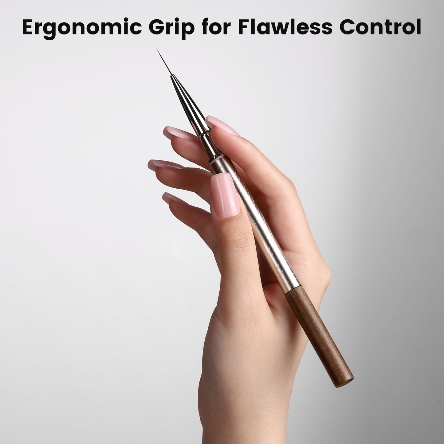 EliteAlly Nail Art Brushes - 12mm Slim Liner Brush for Professional Nail Art Design | Perfect for Manicure Painting
