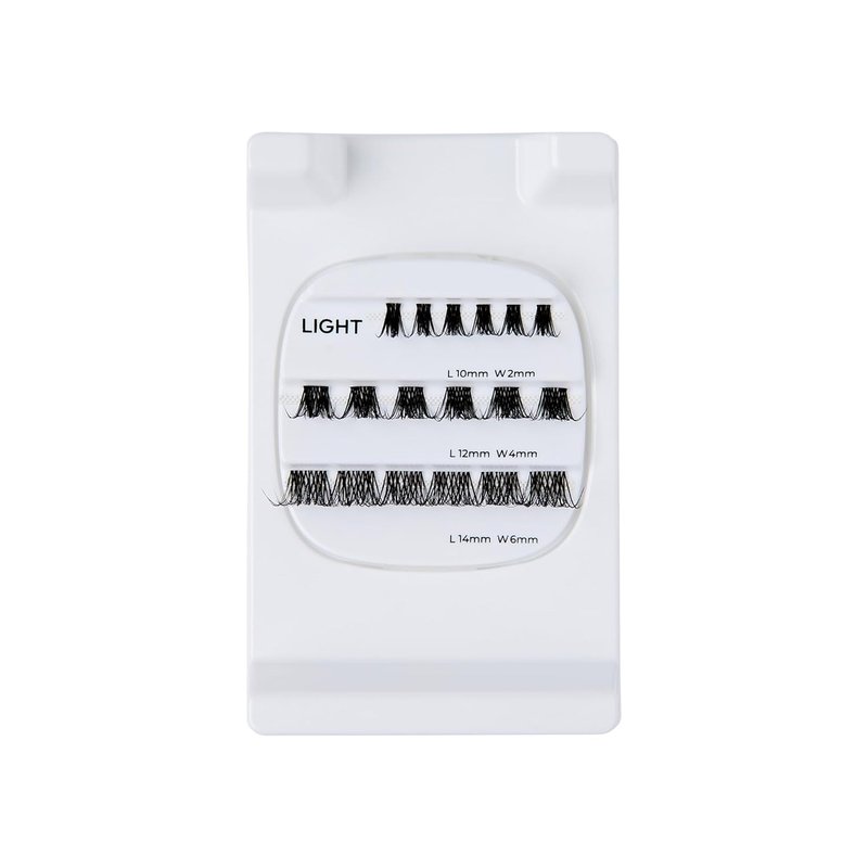 FALSCARA Lash Extension Kit - Individual Stackable Clusters | Medium Volume, 10mm-14mm Length, Xtra Light