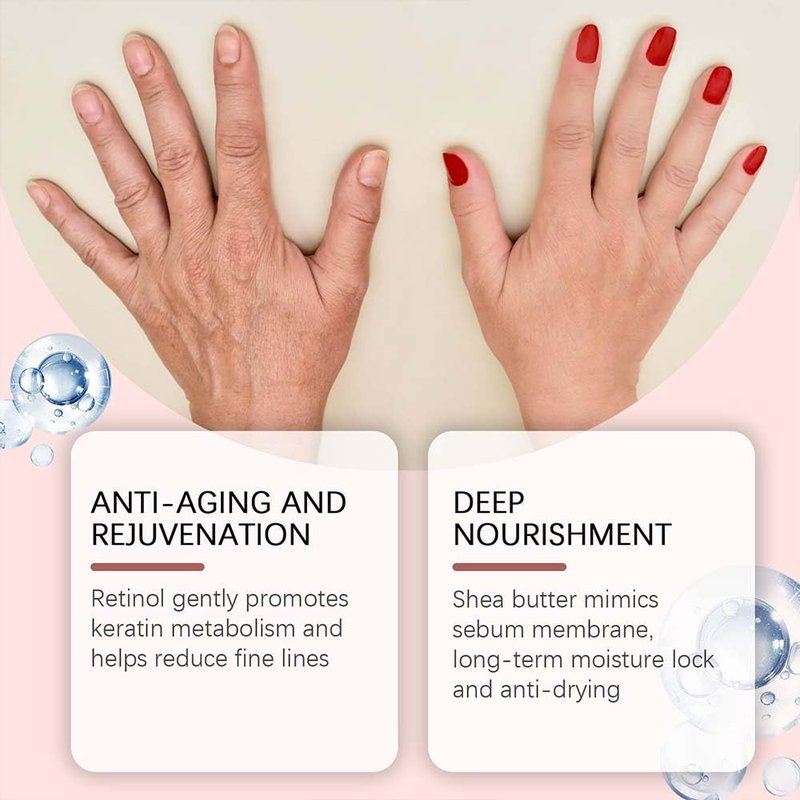 Retinol Hand Cream - Anti-Aging Formula with Collagen for Dry, Chapped Hands | 50g Nourishing Moisturizer