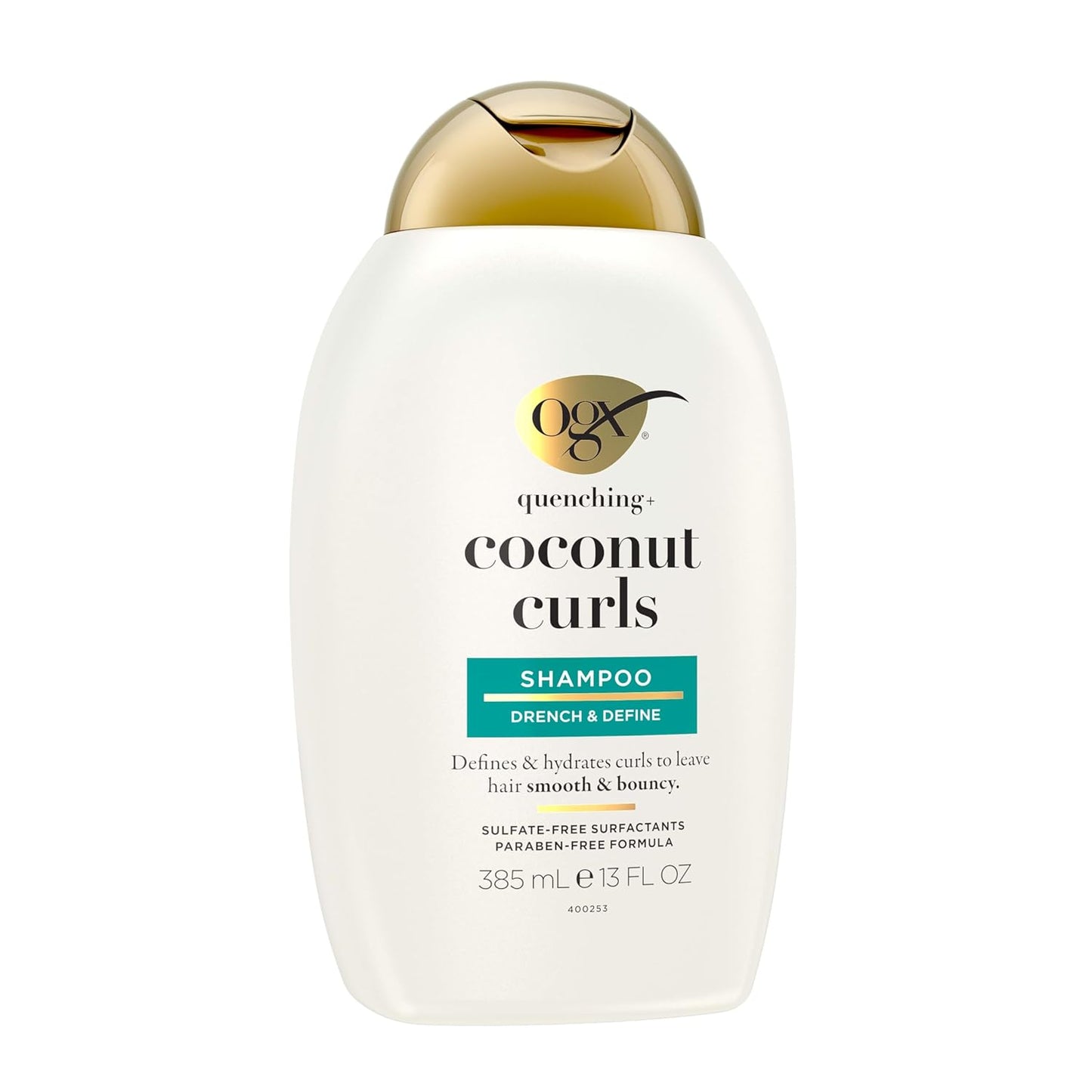 OGX Curl-Defining Shampoo - Hydrating Coconut Oil & Honey for Curly Hair | 13 fl oz