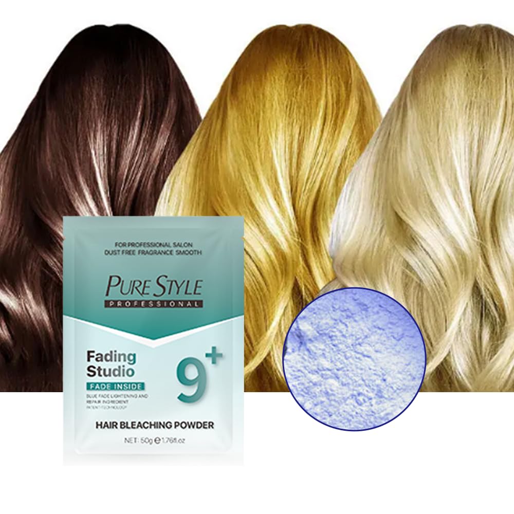 **Professional Ammonia-Free Hair Bleach Powder - 1000g Blue Fade Technology | Dust-Free, Gentle Formula**