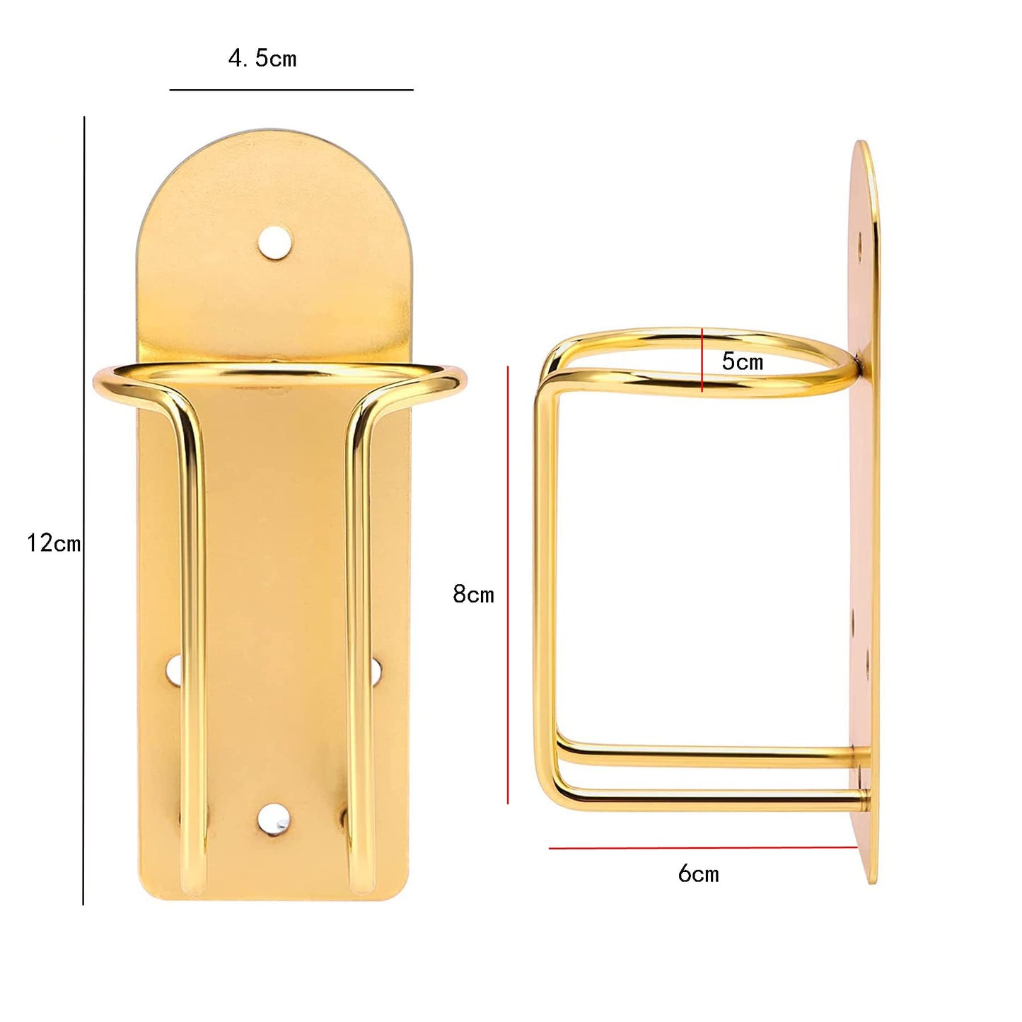 mollensiuer 1Pc Stainless Steel Wall Mounted Hair Clipper Holder Hairstylist Tools Storage Rack Barber Tools Organizer Barber Clipper Keeper for Hairdresser Beard Shaver Hair Trimmer Stand, Gold
