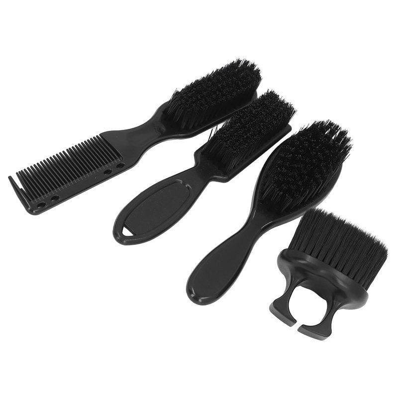 ZJchao 4pcs Men Beard Brush Set, Reinforced Nylon Hair Beard Styling Brush Set Ergonomic Handle Comb Brush Men Beard Brush Kit Beard Grooming Tools for Home and Barbershop