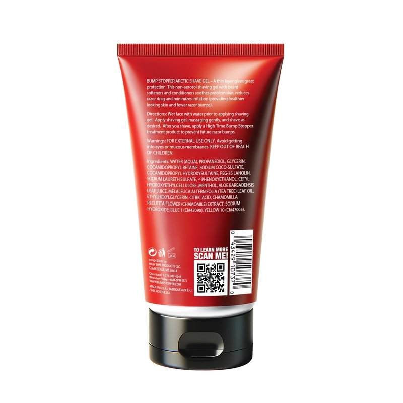 High Time Bump Stopper Shave Gel W/Aloe& Tea Tree Oil 5.3oz (2 Pack)