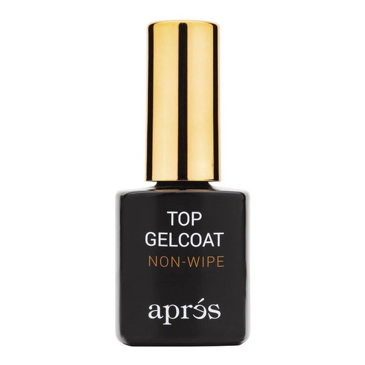 APRÉS Non-Wipe Glossy Top Gelcoat 15ml | HEMA & TPO-Free Gel Nail Polish Soak Off Top Coat Glossy Finish