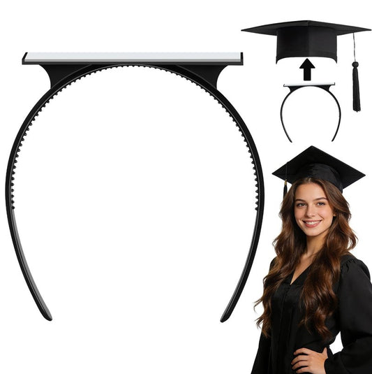 Sofeavo Graduation Cap Headband Insert - Secure Grad Cap Headband for Graduates, Women & Students - Keeps Hairstyle Intact for Graduation Hat Stability - Essential Hat Accessories