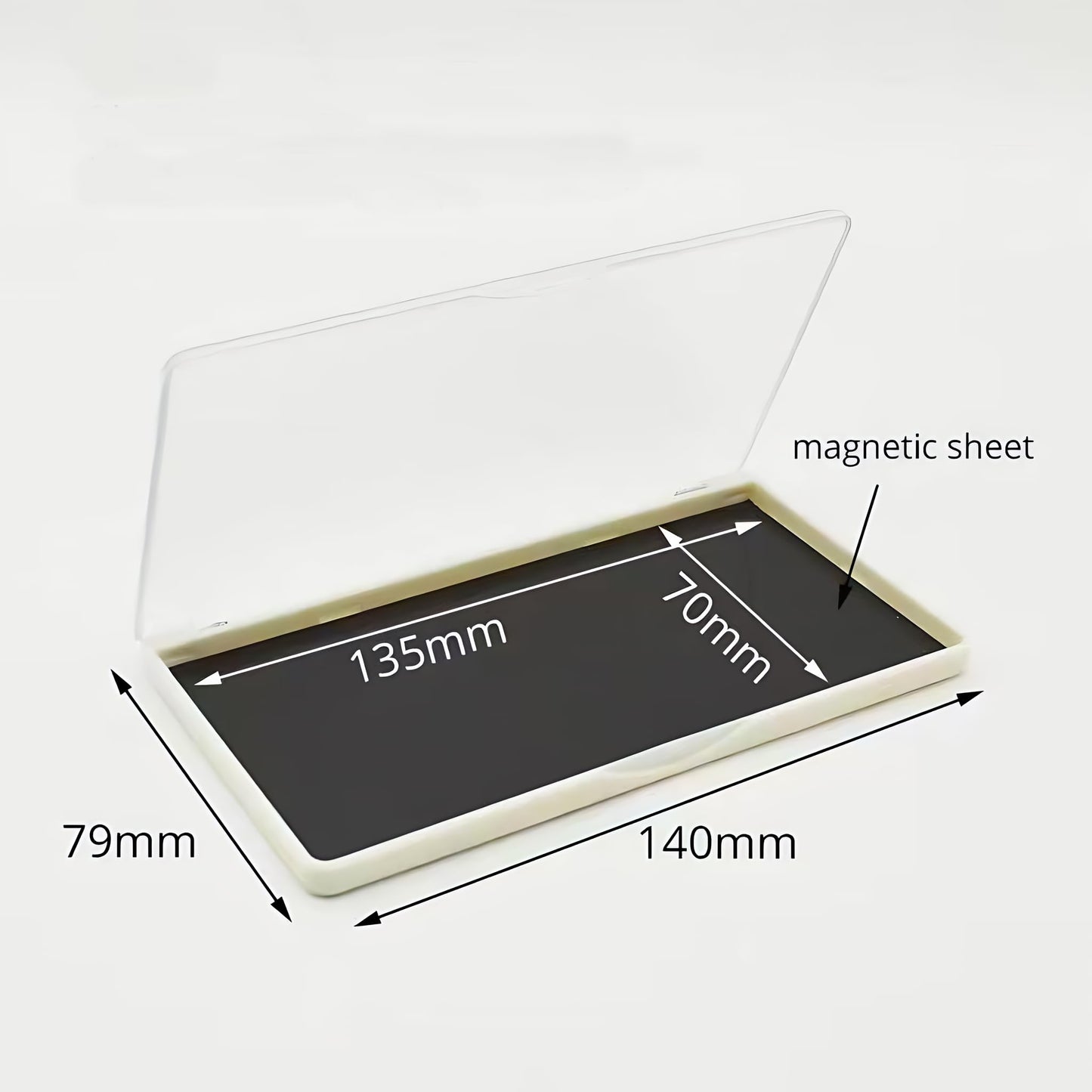 UDTIP 2PC Empty Magnetic Makeup Palette, White Frosted Clear Lid, Empty Eyeshadow Palettes Depots Tavel Storage Box, Small Travel Size, 5.5 x 3.1 inches,