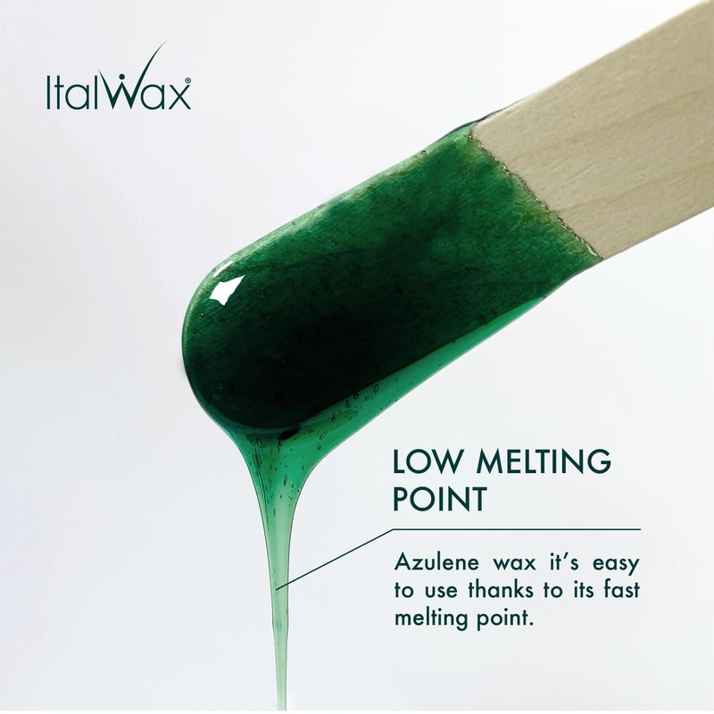 Italwax Classic Line Azulene Hard Wax Beads 1.1 lb (500 g) – Fast Setting Stripless Wax for Coarse Hair & Professional Use – Made in Italy