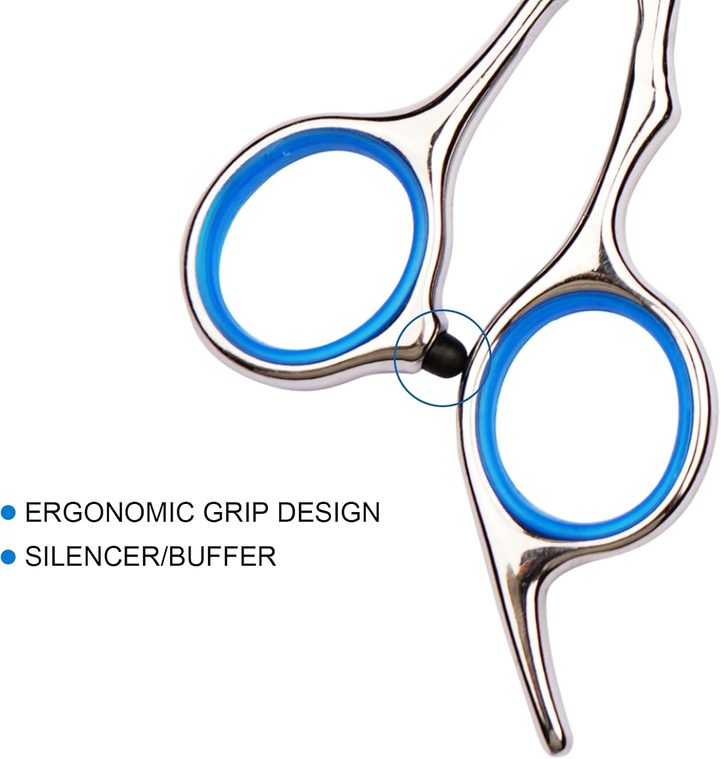 Professional Hair Cutting Scissors - 6.5" Stainless Steel Barber Shears with Adjustable Tension | Includes Comb for Home & Salon Use