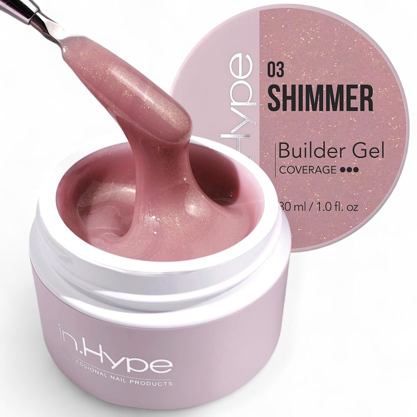 Professional Hard Builder Gel for Nail Extensions - UV/LED Formula | Baby Pink #3