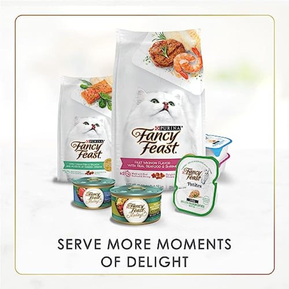 Purina Fancy Feast Gravy Lovers Wet Cat Food Variety Pack | Poultry & Beef, 30 Cans, 3 oz Each