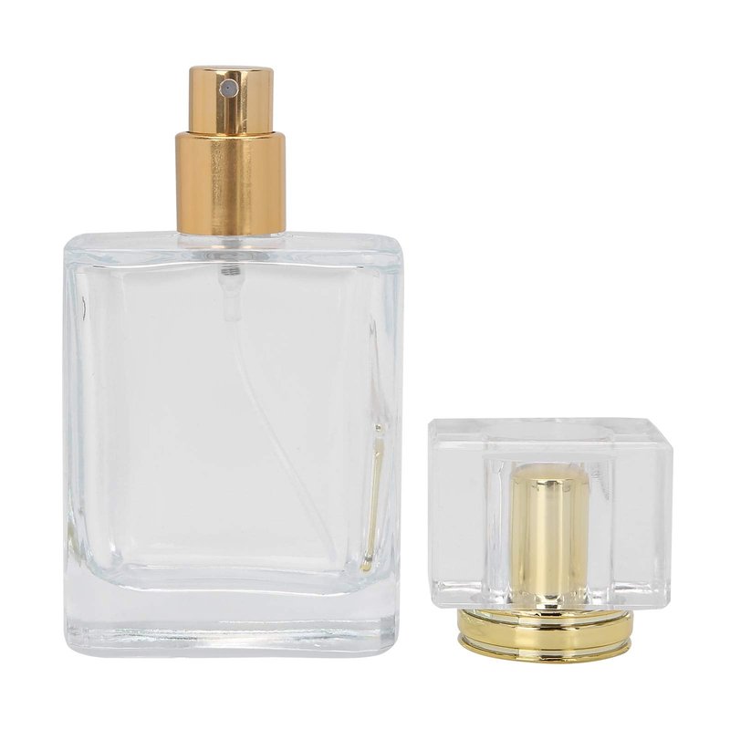 50ml Refillable Perfume Bottle – Glass Spray Atomizer with Applicator, Transparent Empty Container for Travel & DIY Perfume (03)