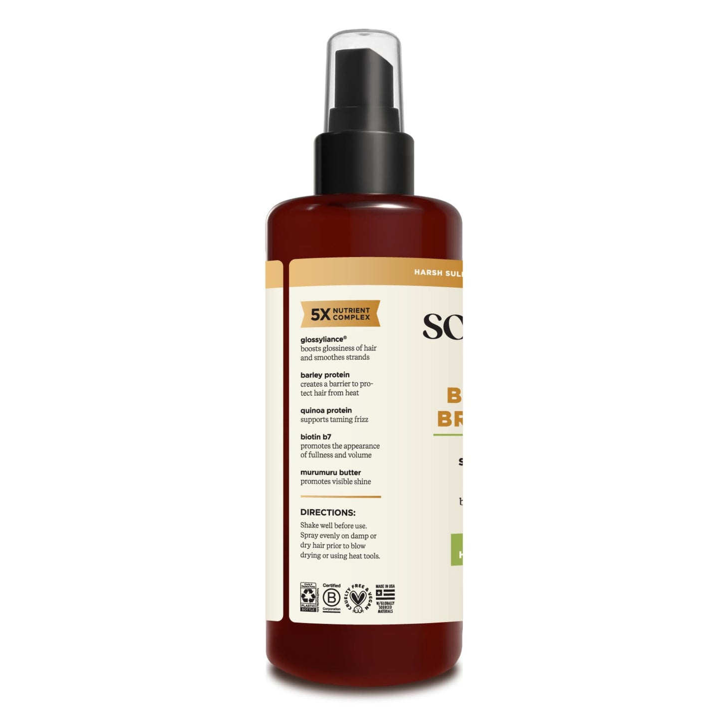 Soapbox Blowout Brilliance, 3-In-1 Volume, Shine & Heat Protectant Spray for Hair - Leaves Hair Shiny, Smooth, Lifted & Protected - Lightweight Thermal Protection with Anti Frizz Smoothing - 8oz